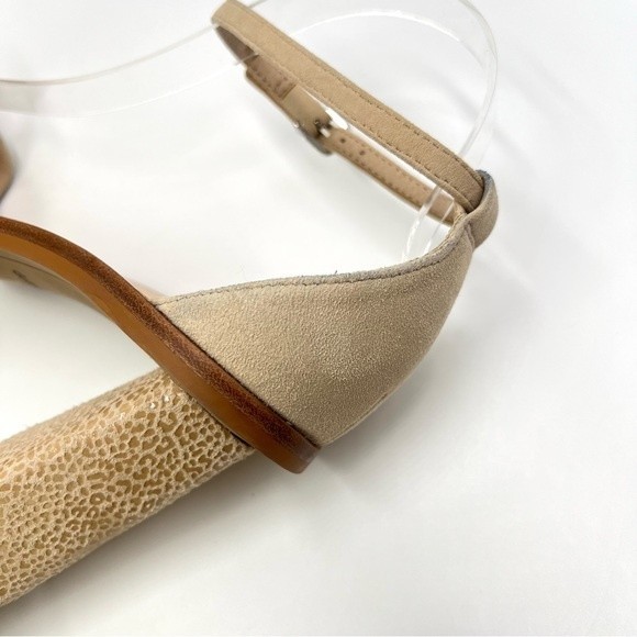 Dolce Vita Suede Leather Beige Tan Leopard Print Open Toe Heels Sandals 8 - Picture 9 of 15